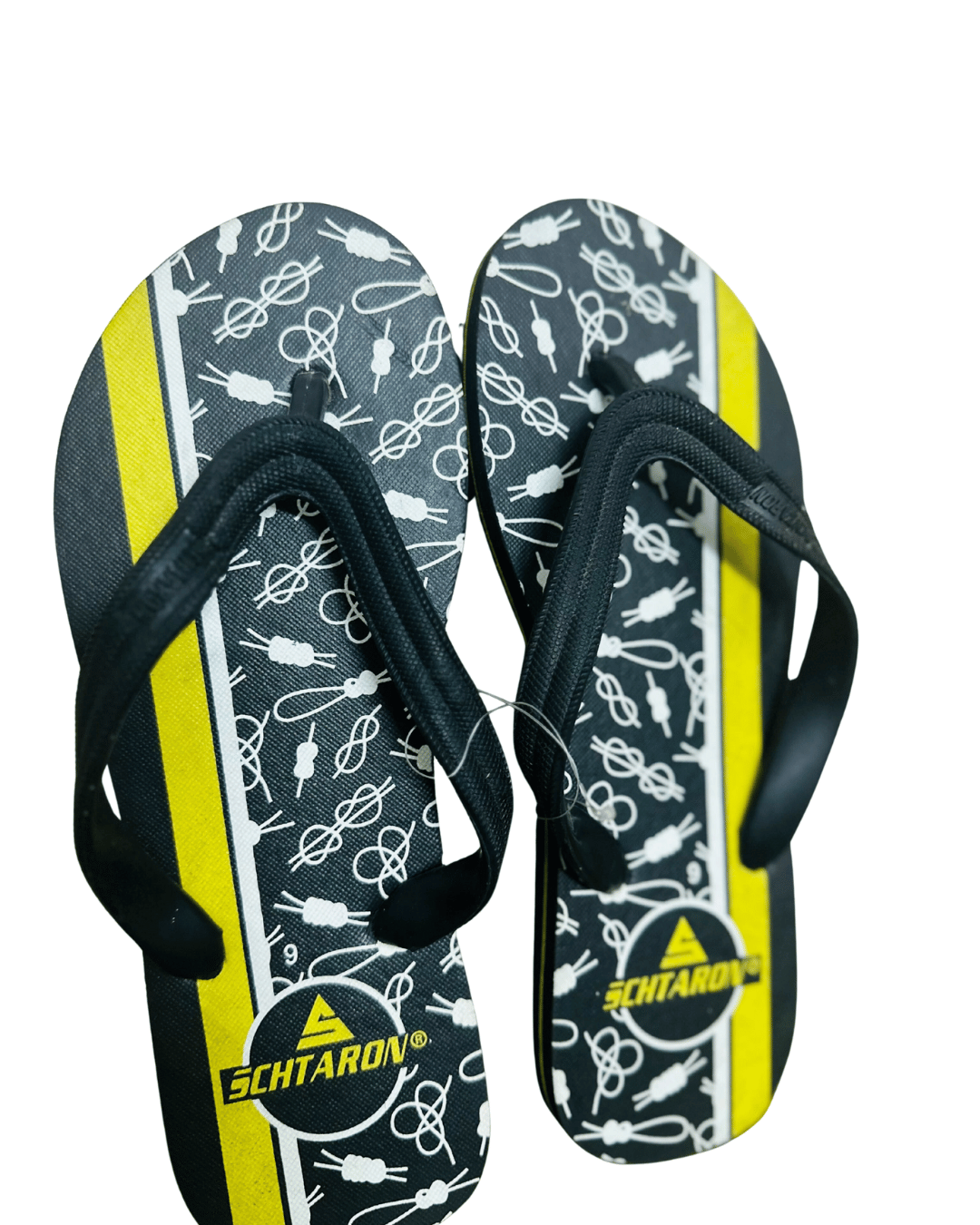 Branded Slippers - 9UK Size Yellow Black Slippers